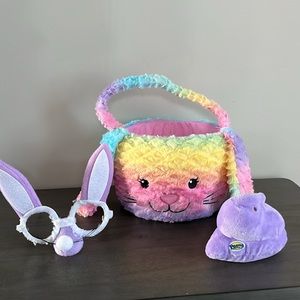 Easter Gifting Basket & Peep plushie with Bunny
Glasses ( NWOT)